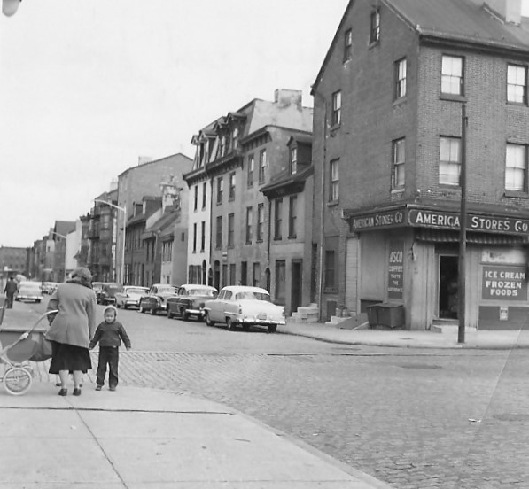 Looking east on Delancey Street from S Third Street