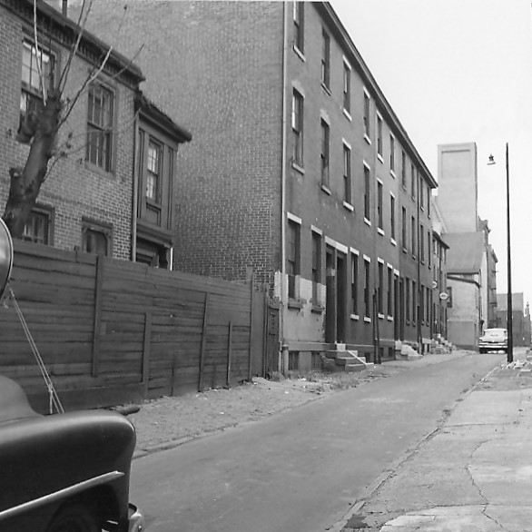 <p>View of S American Street looking north from Delancey Street - before renewal</p>
