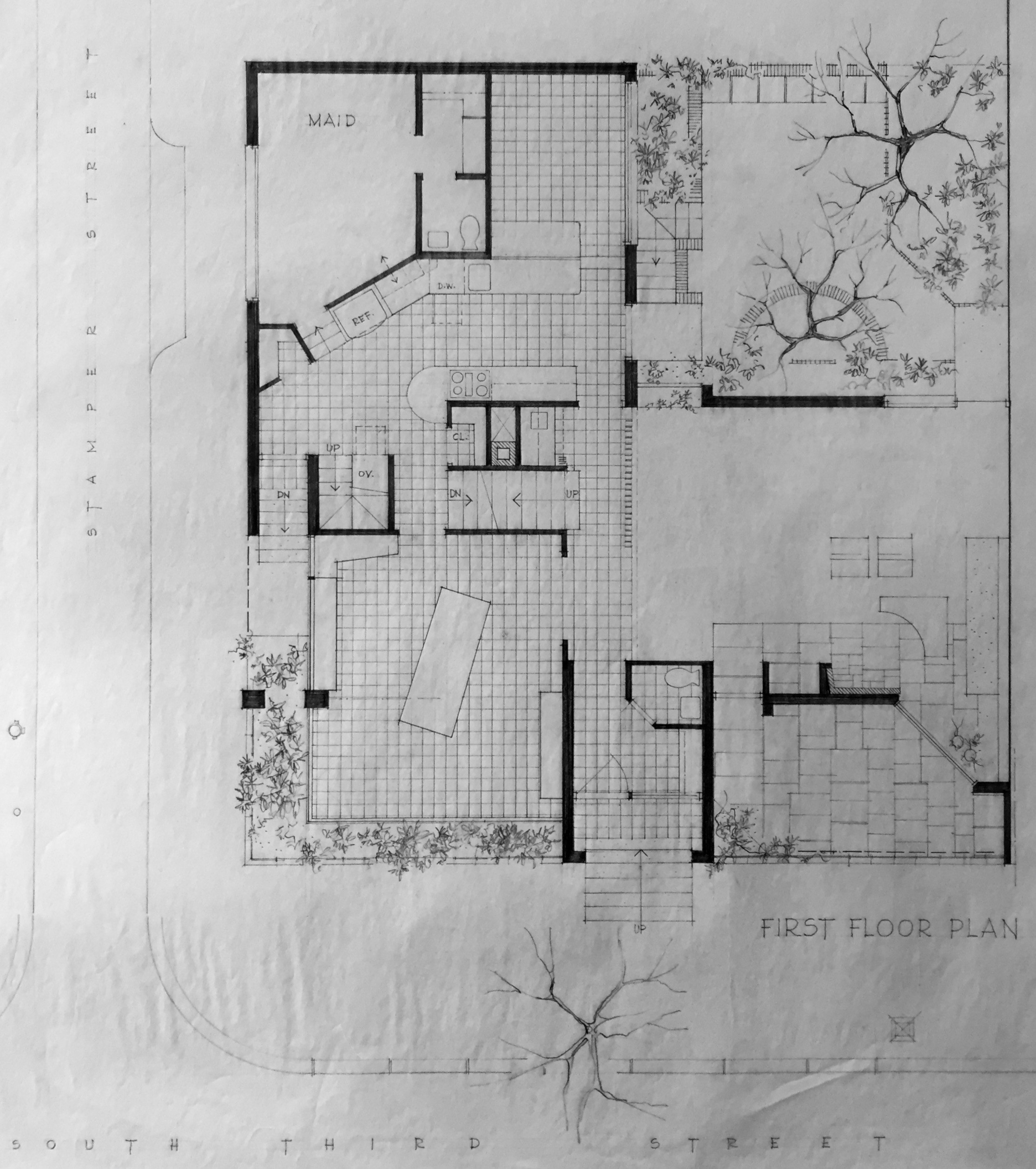 415 S 3rd St - 1st floor plan (1967)